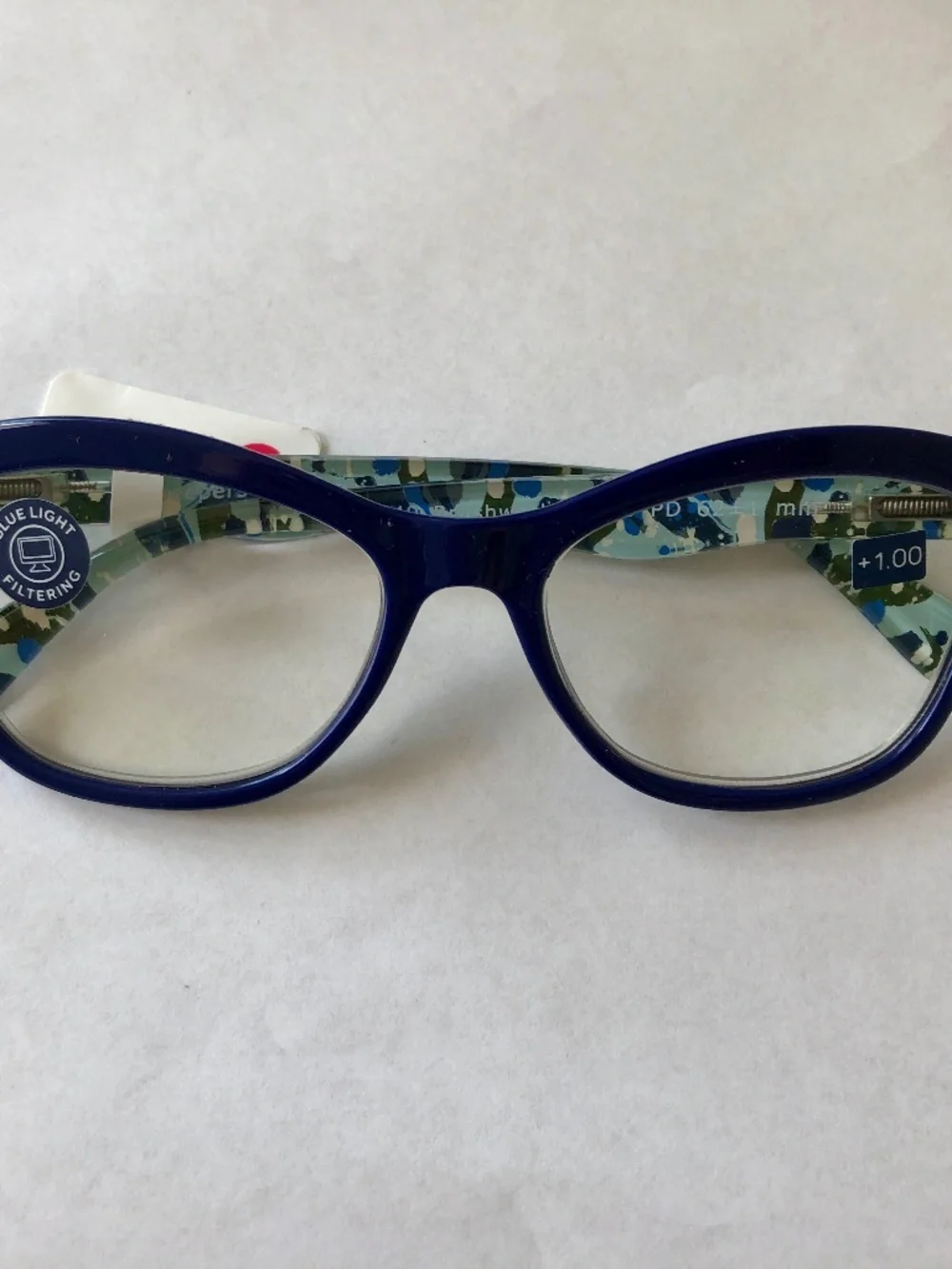 New Blue Brushwork Peepers Blue Light Filtering Reading Glasses +1.00